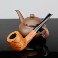 Classic Straight Smoking Pipe 9mm Filter Rose Wood Pipe Handmade Smoke Pipe Tobacco Pipe Accessory