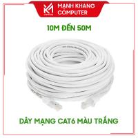 Dây mạng cat6 màu trắng 10m 15m 20m 25m 30m 35m 40m 45m 50m