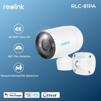 Reolink 4K PoE Security Camera 8MP 180 Degree Pan Bullet Auto Tracking IP Security Cameras with Person/Vehicle/Animal Detection