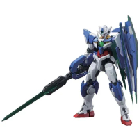 BANDAI Anime RG 1/144 GNT-0000 OO QAN[T] Assembly Plastic Model Kit Action Toy Figures Christmas Gifts Mobile Suit Gundam