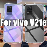 Clear Phone Case for Vivo V21e TPU Transparent Case for Vivo V 21 E V21 21e 6.44" V2061 Shockproof Anti-scratch Covers