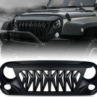 Jeep Wrangler JK Accessories Black Front Grille For Jeep Wrangler JK 2007-2017 Upgrade Shark Style Wrangler JK Grill