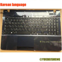 YUEBEISEHNG New/Org for Samsung NP270E5J 270E5G 270E5U 270E5R 270E5K palmrest Korean keyboard upper cover Touchpad,Dark blue