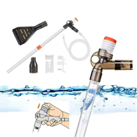 A Great  1Set Fish Tank Water Changer Cleaning Tool Vacuum Siphon Tube Manual Pressing Aquarium Sand
