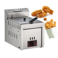 Commercial Double Fry Corndog Chicken Use Gas Propane Deep Fat Fryer Griddle with Fryer for Sale