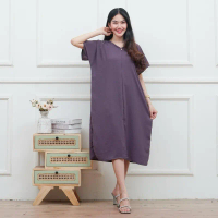 DASTER RESLETING CRINKLE DRESS CRINKLE DASTER MIDI DRESS BUSUI