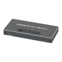 Grey 5 in 1 out hdmi 2.0 switch 5x1 switcher Metal case 8k hdmi switch Both business and pleasure