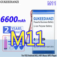 High Capacity GUKEEDIANZI Battery 6600mAh For FiiO Android M11 Pro M11Pro HIFI Music MP3 Player Digital Batteries