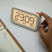 橙點鬧鐘創意多功能智能計時帶夜燈鐘迷你充電數字電子帶溫度日期