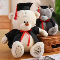 Graduation Season Bear Doll Doctor Teddy Bear Doll Wearing Doctor Hat Little Bear Graduation Season Gift Graduation Party Supply