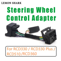RCD330 RCD360 Multifunction Steering Wheel Button Control Simulator Adapter For VW Golf 5 6 Jetta MK5 Touran Caddy Passat B6