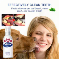 Breath Freshener For Dogs Pet Teeth Cleaning 30ml Spray Oral Care Remove Tooth Stains Keep Fresh Breath for Cats and Dogs