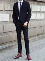 FINDSENSE品牌 韓國男 兩件式西裝修身外套 成套西裝外套 西裝外套 外套+褲子