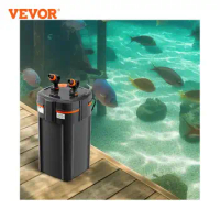 VEVOR Aquarium Filter 264GPH 3-Stage Canister Filter Ultra-Quiet Internal Aquarium Filter with UV Protection