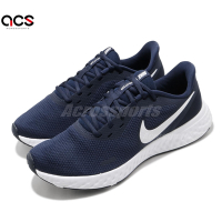 Nike 慢跑鞋 Revolution 5 深藍 白 男鞋 基本款 路跑 運動鞋 BQ3204-400