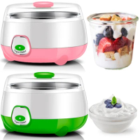 1L Yogurt Maker Mini Automatic Yogurt Machine Household DIY Yogurt Tools Kitchen Appliances Stainless Tank Appliances Yogurt