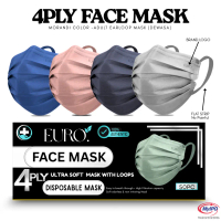 EURO MASK Face Mask 4ply Earloop Headloop Premium 4 Layer Disposable Mask 50pcs Mask