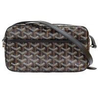 GOYARD 高雅德 黑/棕色 Cap Vert PVC塗層帆布 相機包 肩背包 【二手名牌BRAND OFF】