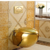 Wall mounted gold toilet small family suspended water closet Biological Closestool Seat