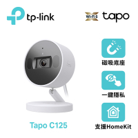 TP-Link Tapo C125 2K QHD AI智慧偵測 磁吸式無線網路攝影機 監視器 IP CAM(四百萬/Apple HomeKit)