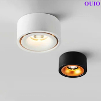 Dimmable Surface Mounted Ultra-Thin LED Downlights 10W 15W COB Ceiling Spot Lights AC90~260V LED Background Lamp Indoor Lighting