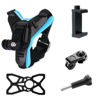 Motorcycle Helmet Chin Mount for GoPro Hero 12 11 10 9 8 7 6 5 Action Sports Camera Holder Motorcycle Stander Go Pro Accessory