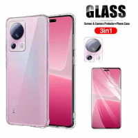 Xiomi 13 Lite 5G Case Anti-shock Clear Cover For Xiaomi 13 Lite 13Lite Tempered Film Camera Lens Glass Silicone Fundas 6.55inch