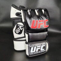 นวมชกมวยครึ่งนิ้ว Sanda Ufc นวมชกมวยสำหรับผู้ใหญ่ การฝึกต่อสู้ แขนชกมวย ถุงชกมวย นวมชกมวยไทย