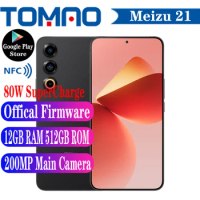 New Meizu 21 5G Mobile Phone 6.55" Snapdragon 8 Gen 3 Octa Core 200MP Rear Three Camera 4800mAh 80W SuperCharge Flyme 10.5 NFC