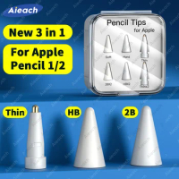 3 in 1 Detachable Replacement Tip For Apple Pencil 1st 2nd Generation Nib Double Layer 2B &amp; HB &amp; Thin Nib For Apple Pencil Tips