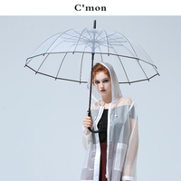 雨傘 加厚透明雨傘女日系小清新個性學生創意男晴雨傘長柄雙人自動