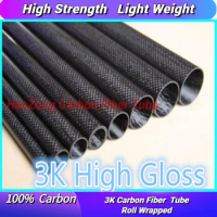 6pcs 16mm x 14mm x 500mm Roll Wrapped 100% carbon composite material /carbon fiber tubes/pipes Quadcopter Hexacopter RC DIY