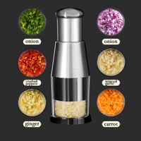 Onion Chopper 304 Stainless Steel Hand Pressure Garlic Cutter Chop Tomato Crusher Fruit Vegetable To