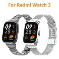 Suitable for Xiaomi Red Rice Watch 3 band, metal stainless steel band, three-bead solid band Redmi Watch 3 replacement band