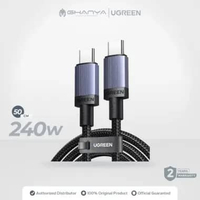 UGREEN 65906 Kabel Data Pendek Type C To Type C PD Super Fast Charging 2.0 5A 240W 50CM Cable Tipe C