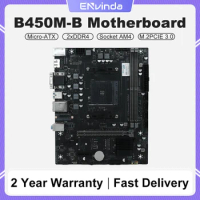 ENVINDA New B450M Micro-ATX AMD B450 DDR4 3600MHz M.2 USB 3.0 64GB Double Channel Socket AM4 Motherboard For Ryzen 5 5600 cpu