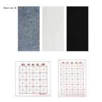 R9CB Chinese Drawing Felt Mat Gridded Xuan Paper Felt Mat Desk Pad for Painting Practice