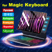 AIEACH Magic Keyboard For iPad Bluetooth Wireless Keyboard with Backlight Korean Spanish For iPad Pro 11 Air 4 5 10th Generation