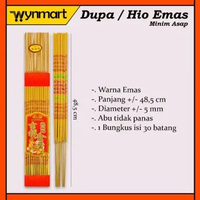 Dupa Sembahyang / Hio Sembahyang Warna Emas Minim Asap