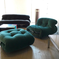 【KENS】沙發 沙發椅 北歐創意設計師河馬沙發復古輕奢休閑懶人躺椅簡約單人沙發椅