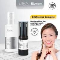 ERHA Truwhite Brightening Vitamin C Serum + Facial Wash - Sabun Serum Pembersih Pencerah Wajah Pepti