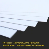 1/2/5Pcs 100x200/250x250mm White ABS Plate Plastic Sheet Advertising Board Model Plate Hard Board Thickness 1/2/3/4/5mm