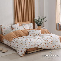 HOYACASA 100%精梳棉單人兩用被三件式床包組-朝日田園(天絲入棉30%)