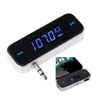 Car MP3 MusicAudio FM Transmitter 3.5mm Aux Port In Car Radio Transmitter Handsfree AudioAdapter Car Accessory Portable