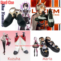 RealCos Vtuber NIJISANJI Shu Yamino/ Lucca Maria /Kuzuha/Mysta Rias Cosplay Shoes Boots Women Men Halloween Role Play PU Leather