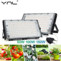 LED Grow Light 50W 100W 150W 220V Full Spectrum Phyto Lamp For Plant Outdoor Indoor Hydroponics Greenhouse Seeds Growth Lighting