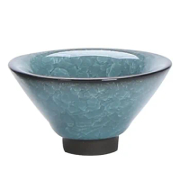 Vintage Celadon Kung Fu Teacup Porcelain Mug, Ceramic Tea Cup, Ice Crackle Style, Espresso Cups, Household Cute Cups, 1Pc