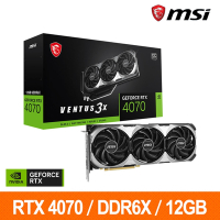 微星MSI RTX 4070 12G VENTUS 3X E OC 顯示卡