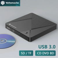 Yottamaster External Disk Recorder Reader Burner Tray Player Drawer Optical Drive Disc Enclosure for 5"CD R/RW ROM DVD RAM DL BD