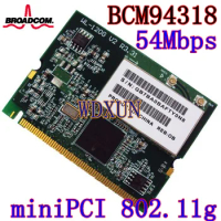 Broadcom BCM4318 Wireless Wlan network adapter Wifi Mini PCI Card ABG 54Mbps Ethernet Module